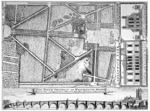 Queens House Prints: Plan of Greenwich Park, Greenwich, London, 1749