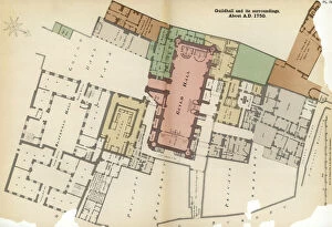 Images Dated 12th May 2009: Plan of Guildhall and its surroundings, City of London, c1750 (1886)
