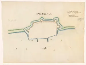 Measurements Prints: Plan of Harderwijk Fortress, c.1650-c.1799. Creator: Anon