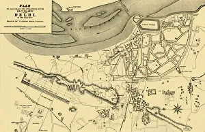 Plan to Illustrate the Operations of the British Army, before Delhi in the year 1857, (1901)