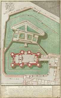 Plan de la Bastille, 1792. Artist: Palloy, Pierre-Francois (1755-1835) Plan de la Bastille, 1792. Artist: Palloy, Pierre-Francois (1755-1835)
