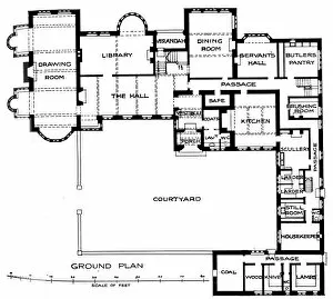 Mitchell Gallery: Plan of Maesycrugiau Manor, c1900, (1905). Artist: Arnold Mitchell