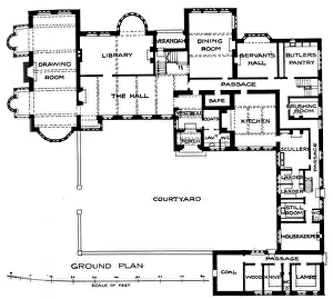 Mitchell Gallery: Plan of Maesycrugiau Manor, c1900, (1905). Artist: Arnold Mitchell