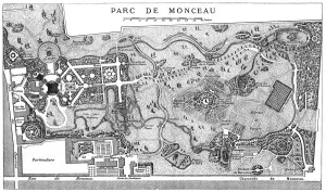 Landscape Design Prints: Plan Of Monceau Park, Paris, 1778, (1885)