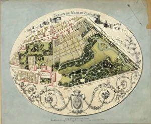 Madame Elisabeth Prints: Plan of the Montreuil Estate of Madame Elisabeth