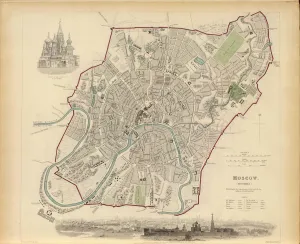 1836 Prints: Plan of Moscow, 1836. Creator: Davies, Benjamin Rees (1789-1872)