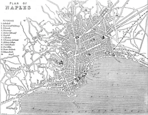 John Dower Prints: Plan of Naples, 1860. Creator: John Dower