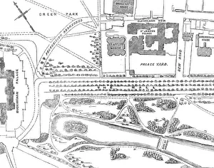 Serpentine Prints: Plan of the New Opening into St. James's-Park, 1856. Creator: Unknown