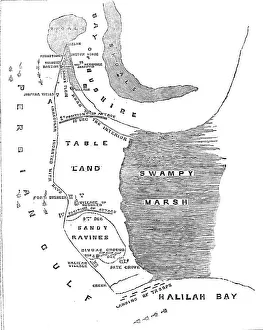 Persian Gulf Asia Prints: Plan of the Operations against Bushire, 1857. Creator: Unknown
