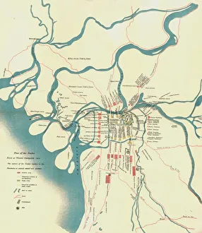 Plan Prints: Plan of the Osaka First or Winter Campaign, 1614, 1903. Creator: Unknown