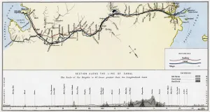 Plan of the Panama Canal, late 19th century.Artist: William Mackenzie Plan of the Panama Canal, late 19th century.Artist: William Mackenzie