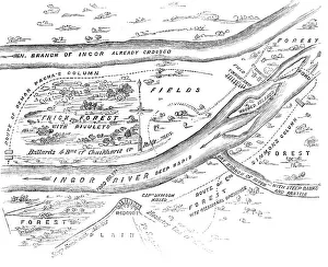 Plan of the Passage of the Ingour, 1856. Creator: Unknown
