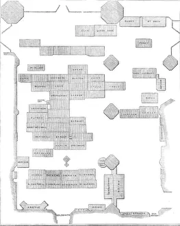 Plan Prints: Plan of Poets Corner, Westminster Abbey, 1870. Creator: Unknown