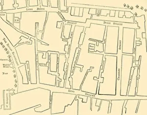 Plan of a Portion of Westminster Between 1734 and 1748 - Before the Erection of