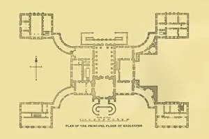Derbyshire Gallery: Plan of the Principal Floor of Kedleston, 1925. Creator: Unknown