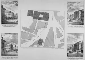 Blades Prints: Plan of proposals for King William Street, City of London, 1832. Artist: Blades