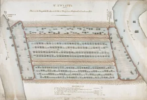 Proposal Prints: Plan of proposed docks at the Isle of Dogs, now the site of West India Docks, London, 1820