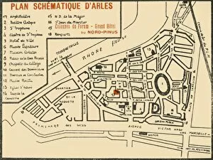 E Laget Gallery: Plan Schematique D Arles, c1920s. Creator: E Laget