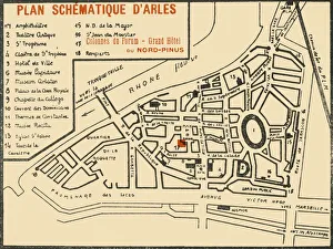 Fernand Prints: Plan Schematique D Arles, c1920s. Creator: E Laget