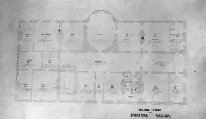 Ground Plan Prints: Plan of the second floor of the White House