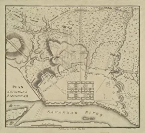 Strategy Prints: Plan of the Siege of Savannah, 1796. Creator: Charles Balthazar Julien Fé