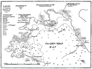 Plan of Ta-Lien-Whan Bay, captured by the Japanese on November 5, 1894, (1895). Creator: Carl Hentschel