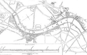 Civil Engineering Collection: Plan of the Thames Embankment, 1862. Creator: John Dower