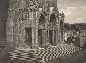 Charles Nègre Collection: Planche XII ? Cathedrale de Chartres, Portique du Midi (Plate XII