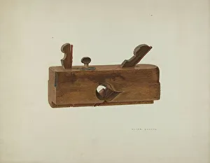 Carpentry Prints: Plane, 1939. Creator: Oscar Bluhme