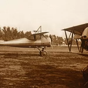 A plane taking off, c1914-c1918