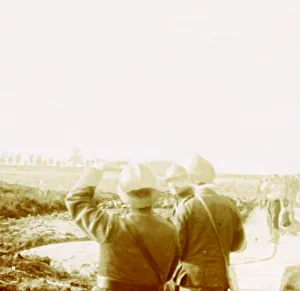 Ramskapelle Prints: Plane over trenches, Ramskapelle, Belgium, c1914-c1918