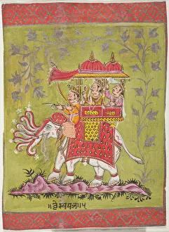 The Planetary Deity Brihaspati (Jupiter), c1800. Creator: Unknown