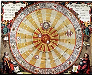 Images Dated 1st October 2013: Planisphere by Copernicus, illustration in Harmonia Macrocosmica, 1660 by Andreas Cellarius