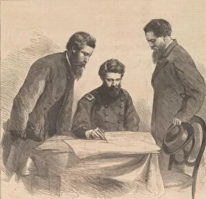 Us Army Gallery: Planning the Capture of Booth and Harold, 1865. Creator: Unknown