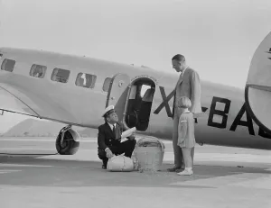 Quarantine Prints: Plant quarantine inspector examining baggage