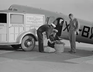 Quarantine Prints: Plant quarantine inspector examining baggage brought into the US