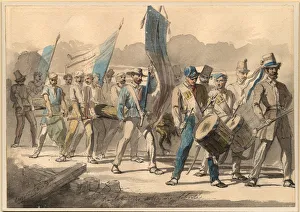 The Planting of a Tree of Liberty in France on 1848, 1848. Artist: Lacoste, Pierre-Eugene