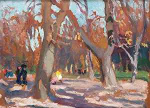 Strolling Prints: The Planty Park in Krakow, c1903. Creator: Jan Stanislawski