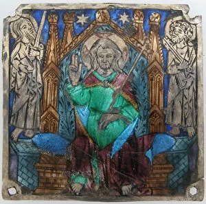 Cataluna Gallery: Plaque with Christ In Majesty, Catalan, 14th century. Creator: Unknown