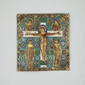 Plaque with the Crucifixion, Limoges, 1200 / 10. Creator: Unknown