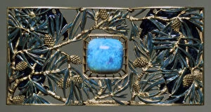Embellished Gallery: Plaque for eagles and pine choker, c1899-1901. Artist: Rene Lalique