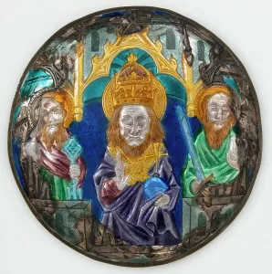 Plaque with God The Father, German, 14th century. Creator: Unknown