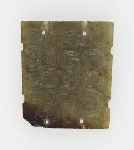Plaque with Interlinked Scrolls, Eastern Zhou period, 7th century B. C. Creator: Unknown
