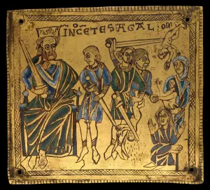 King Herod Prints: Plaque with the Massacre of the Innocents, German, ca. 1150. Creator: Unknown