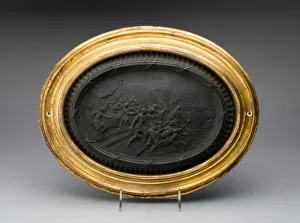 Basaltware Prints: Plaque: Perseus and Andromeda, Burslem, c. 1886. Creator: Wedgwood