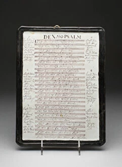 Plaque: Psalm No. 150, Utrecht, early 19th century. Creator: Unknown