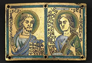 Plaque with Saints James and John the Evangelist, Meuse, 1160 / 80. Creator: Unknown