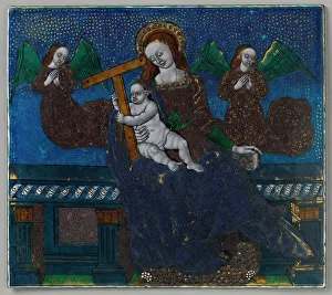 Letter T Prints: Plaque with the Virgin and Child, French, late 15th-early 16th century. Creator: Unknown