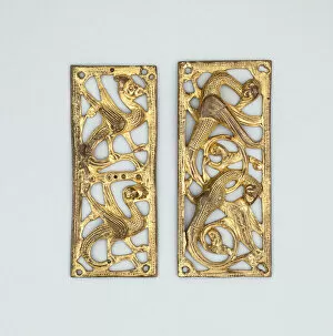 Chimaera Gallery: Two Plaques with Interlaced Chimeras, Limoges, 1200 / 50. Creator: Unknown