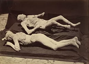 Albumen Print From Glass Negative Collection: [Plaster Casts of Bodies, Pompeii], ca. 1875. Creator: Giorgio Sommer